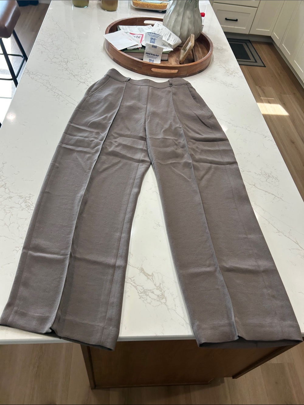 SPANX Crepe Straight Leg Pants In Smoke
